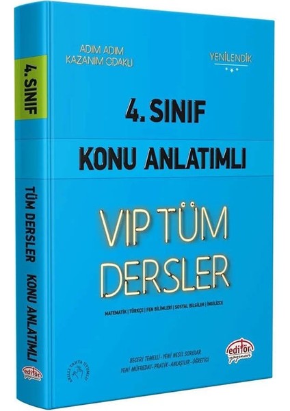 Editör 2026 4. Sınıf Vıp Tüm Dersler Konu Anlatımlı Mavi Kitap