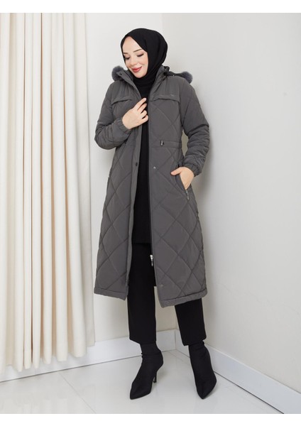 Kadın Büyük Beden Elyaf Dolgulu Spor Kapitone Nova Kumaş Mont 0198 fiyatları