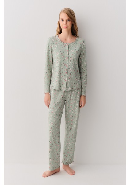 Lia Gömlek Yaka Pijama Takımı