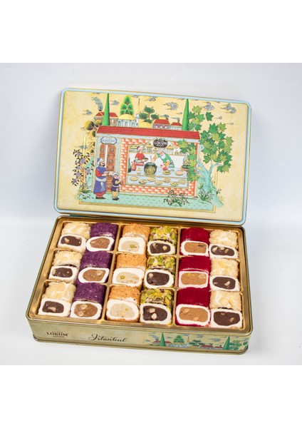 Hürrem Sultan Antep Fıstıklı,Fındıklı,Bademli,Susamlı Dolma Lokum 600g