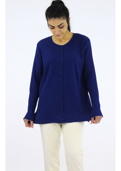 V Yaka Dolu Iğne Fitilli Triko Kazak modelleri