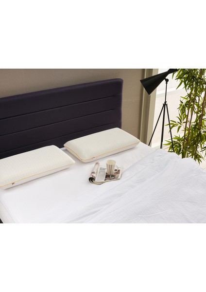 Büyük Boy Ortopedik Visco Yastık - Air Comfort Cilt Dostu Anti Uv ( Xxl ) Uyku Yastığı Yumuşak Tuşe [1 Adet]