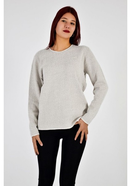 Sıfır Yaka Taş Kurdele Detaylı Triko Kazak fiyatları