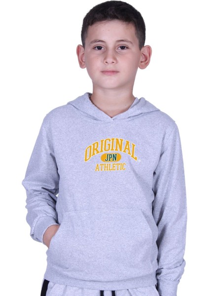 Kapüşonlu Kanguru Cepli Orıgınal Baskılı Erkek Çocuk Sweatshirt fiyatları