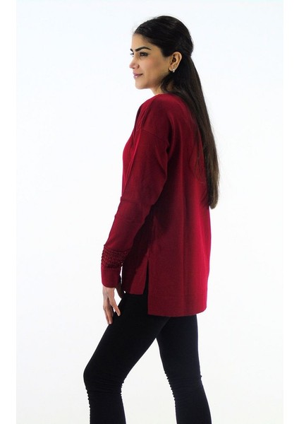 Yaka Ve Kol Detaylı Triko Kazak fiyatları