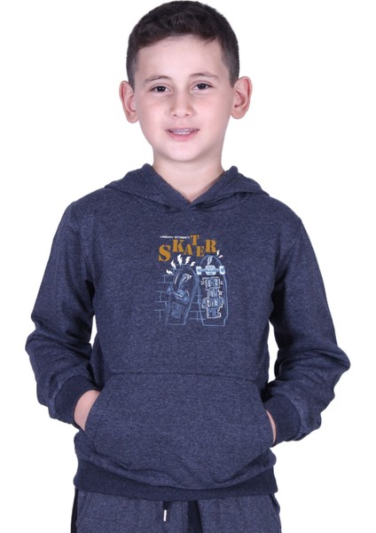 3'lü Erkek Çocuk Baskılı Cepli Kapüşonlu Sweatshirt fırsatları