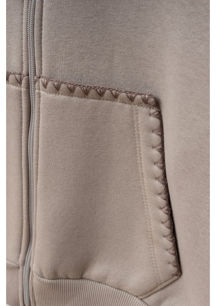 Cepleri Dikişli Fermuarlı Kız Çocuk Alt Üst Eşofman Takımı fırsatları