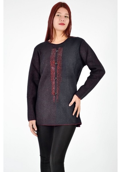 Sıfır Yaka İnci Detaylı Triko Kazak fiyatları