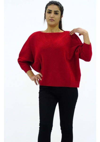 Kayık Yaka Triko Kazak