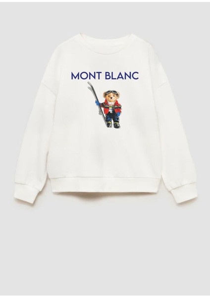 Erkek Çocuk Köpek Baskılı 3 Iplik Kumaş Pamuklu Sweatshirt