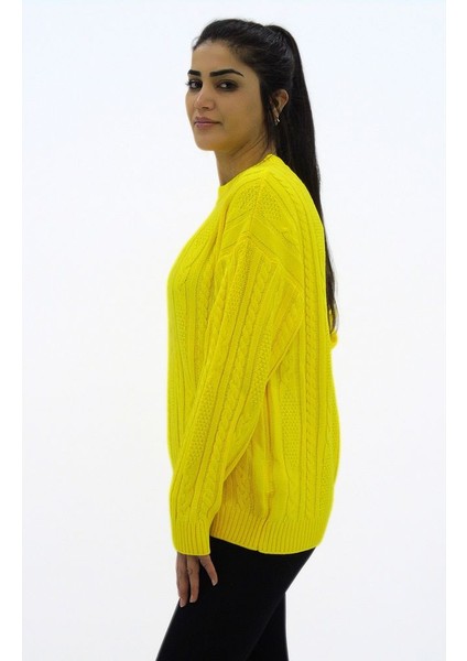 Saç Örgü Detaylı Basic Triko Kazak fiyatları