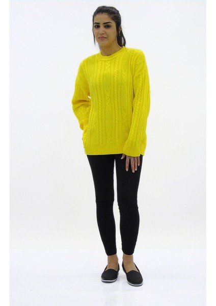Saç Örgü Detaylı Basic Triko Kazak modelleri