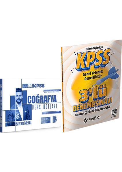2026 Kpss Coğrafya Ders Notları - 3 Deneme