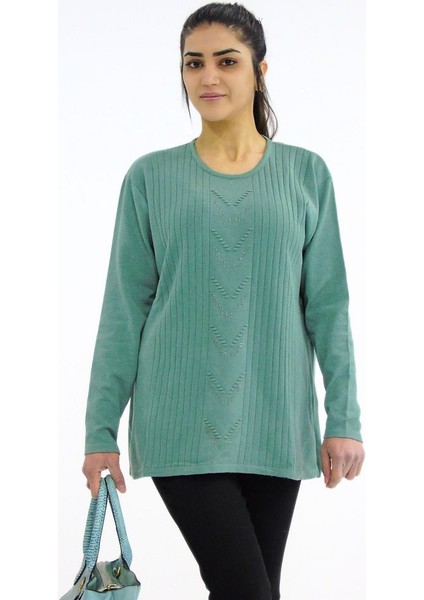 Sıfır Yaka Fitilli Triko Kazak indirimleri