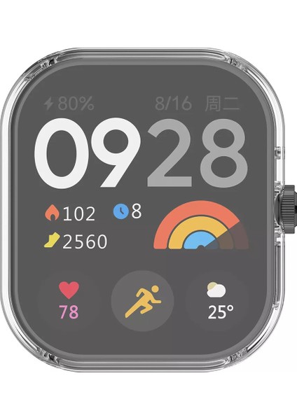 Xiaomi Redmi Watch 5 Uyum Yumuşak Silikon 360 Tam Koruma Sağlayan Kasa ve Ekran Koruyucu Kılıf Kapak