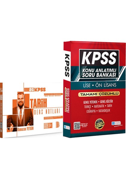 2026 Kpss Tarih Ders Notları - Lise Önlisans Konu Ant. Soru