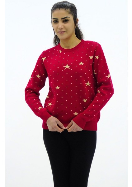 Yıldız Desenli Triko Kazak