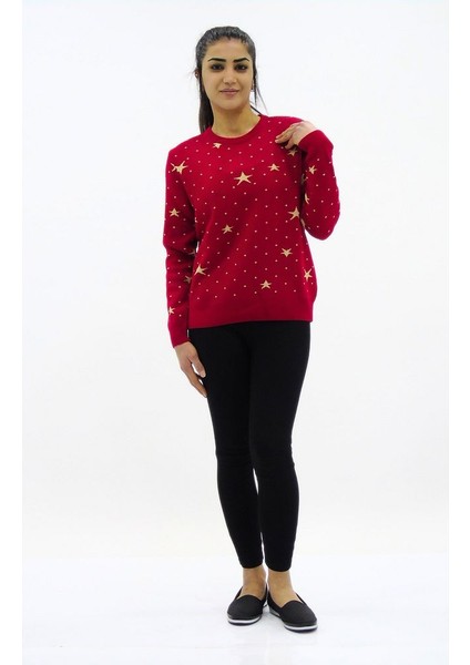 Yıldız Desenli Triko Kazak fırsatları