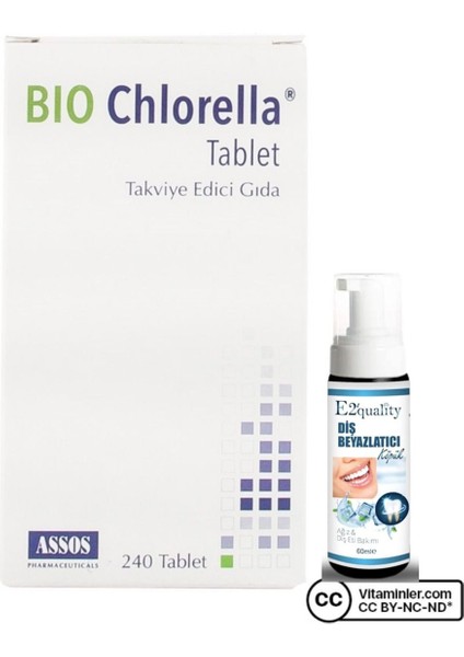Gse Bio Chlorella 240 Tablet + Diş Beyazlatıcı Köpük Hediye