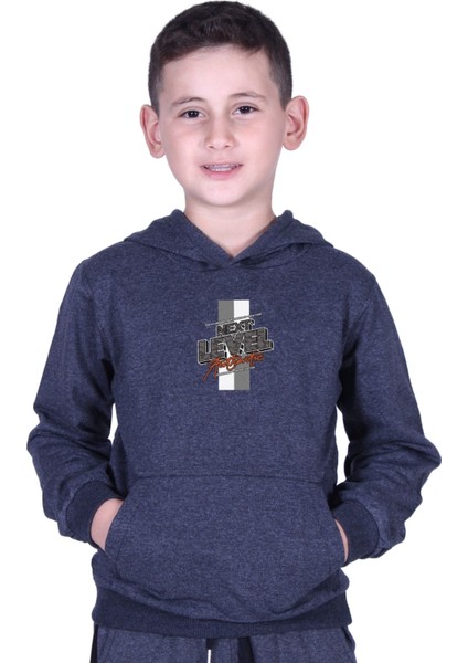 Kapüşonlu Kanguru Cepli Next Level Baskılı Erkek Çocuk Sweatshirt