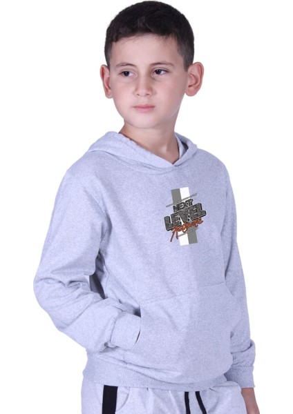 Kapüşonlu Kanguru Cepli Next Level Baskılı Erkek Çocuk Sweatshirt fiyatları