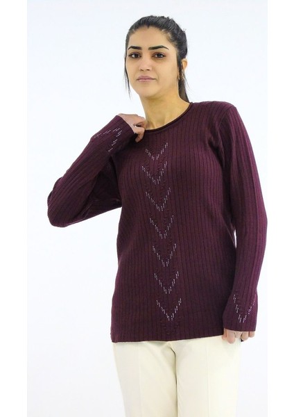 Sıfır Yaka Fitilli Triko Kazak fırsatları