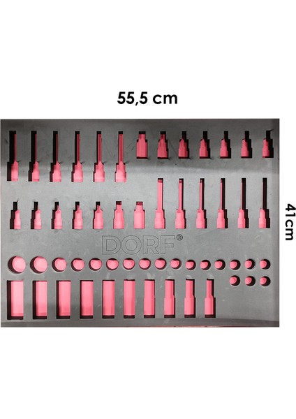 55 Parça Lokma Seti Havalı Yıldız Torx Boş Eva Seti Takım Içeriği 55,5cm x 41CM
