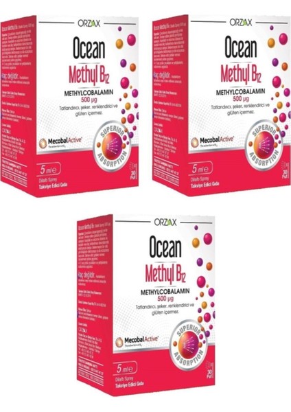 Methyl B12 1000 Mcg 5ml Sprey-3 Adet