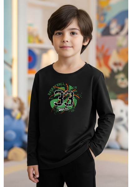 Erkek Çocuk Bisiklet Yaka Baskı Detaylı 3'lü Basic Sweatshirt fırsatları