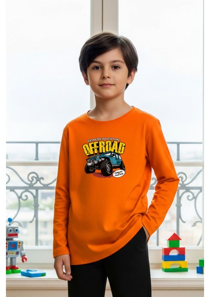 Erkek Çocuk Bisiklet Yaka Baskı Detaylı 3'lü Basic Sweatshirt fiyatları