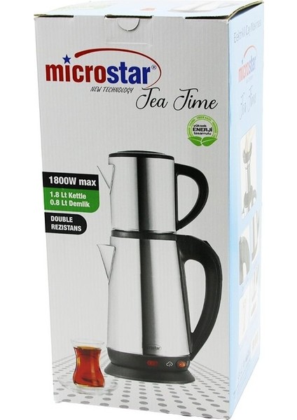 Tea Time Microstar Elektrikli Çelik Çay Makinesi