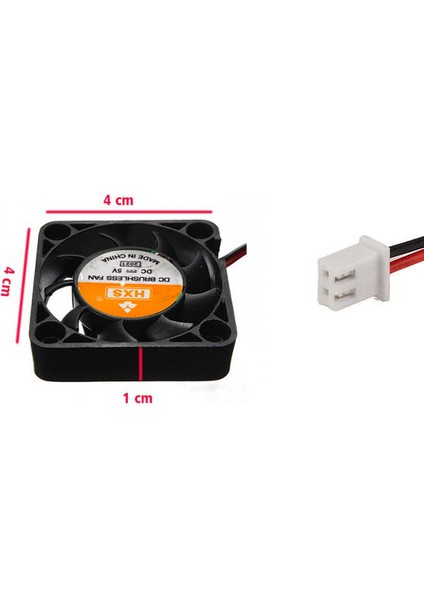 5V 4cm 2 Pinli Fan 4cm x 4cm x 1cm Dc 5V 2 Pinli Fan fırsatları