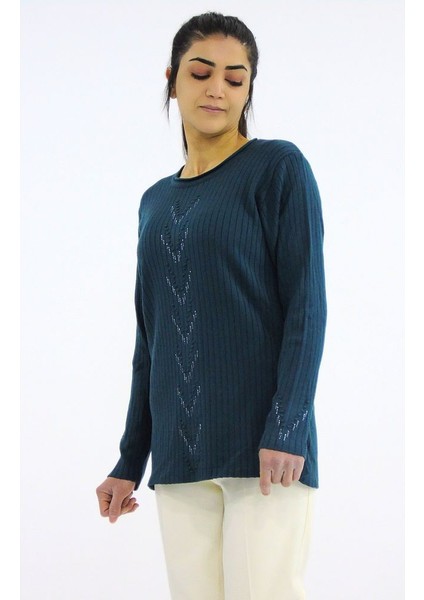 Sıfır Yaka Fitilli Triko Kazak fiyatları