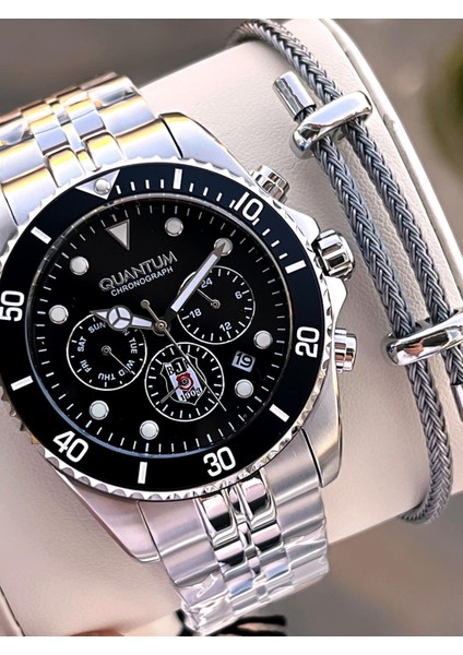 Beşiktaş Lisanslı Italyan Tasarım Bileklik Hediyeli 10 Atm Taraftar Kol Saati EBJK1089.350