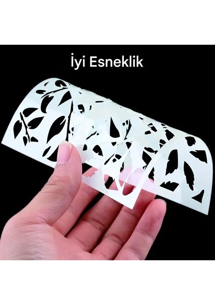 Kaligrafi Harf Şablonları 26 Parça 10X10CM-ÇIÇEK Harf Şablonu, Boyama Sticker indirimleri