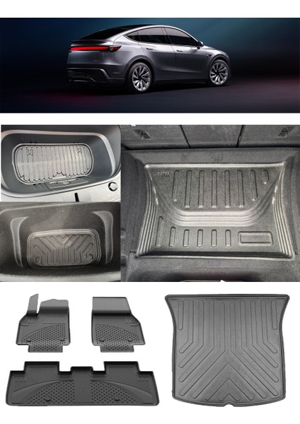 Tesla Model Y Juniper 2025 4.5d Paspas 3D Rizline Bütün Bagajlar Set