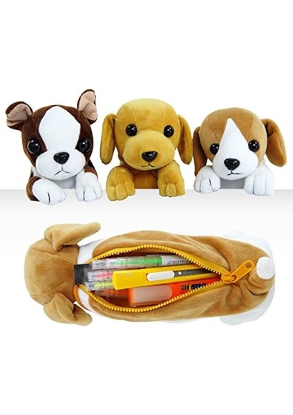 Kalem Kutusu 3D Peluş Köpek Kalem Kılıfı Yumuşak Hayvan Kırtasiye Karikatür Saklama Kalem Çantası Kutusu Erkek Kız Öğrenciler Için Okul Malzemeleri Için (Yurt Dışından) indirimleri