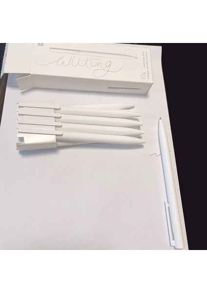 Jel Kalem 10 Adet 0.5mm Siyah Mürekkep Baskı (Yurt Dışından) modelleri