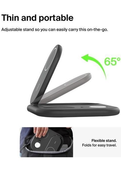 WIZ029VFBK Qi2 15W 3-1 Katlanabilir Magsafe Şarj Cihazı-Siyah fiyatları