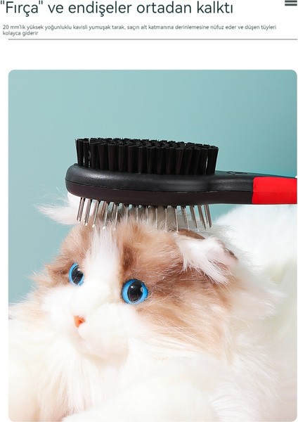 Xiaopengstore Koruyucu Noktalı Çift Taraflı Pet Tarak (Yurt Dışından) modelleri