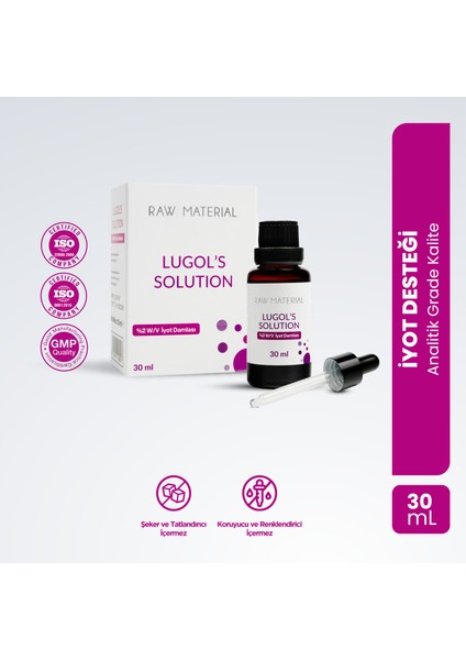 Lugol's Solution İyot %2 Damla 30 ml