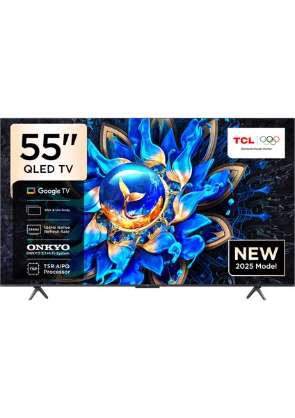 55T8C 55" 139 Ekran Uydu Alıcılı 4K Ultra HD QLED Google TV
