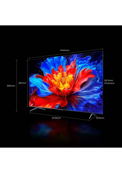 65T8C 65" 165 Ekran Uydu Alıcılı 4K Ultra HD QLED Google TV