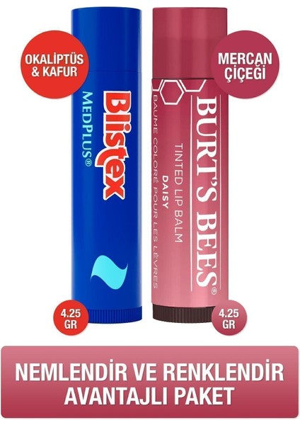 Medplus Burt's Bees Renkli Dudak Bakım Kremi Mercan Çiçeği