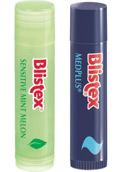 Medplus Stick 4,25GR+SENSITIVE Mınt Melon Nemlendirci Kurtarıcı Dudak Bakım Kremi 4.25GR