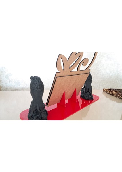 Almila 3D Pleksi Tabanlı Aslan Figürlü Fotoğraflık | Dekoratif Masaüstü Çerçeve & Hediyelik fiyatları