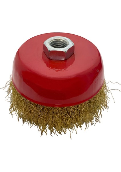Saçaklı Çanak Fırça – Crimped Wire | Ø100 Mm, Profesyonel Yüzey Temizleme ve Pas Giderme