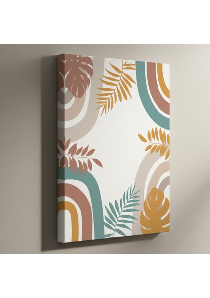 Bohem Tarzı Bitkisel Desenler Soyut Tablo