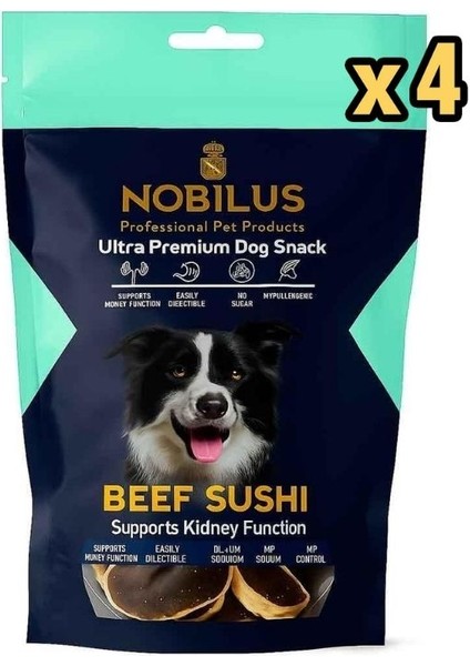Köpek Ödül Maması Biftekli Sushi 80 gr x 4 Adet