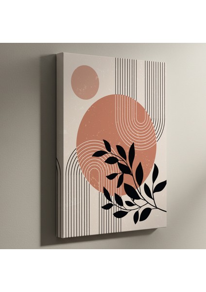 Soyut Minimalist Bitkisel Desen Tablosu